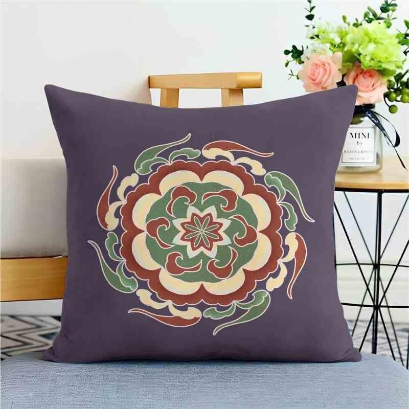 Classical Pattern Pillow Coversofa Living Room Cushion Cover Officewaist Pillow Bedside Square Pillowcase Removable and Washable