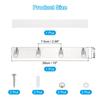 PATIKIL Wall-Mounted Coat Rack, 10" 304 Stainless Steel Beveled Wall Hook Rail, Bathroom Towel Hanger with 4 Hooks for Entryway or Bedroom, Silver