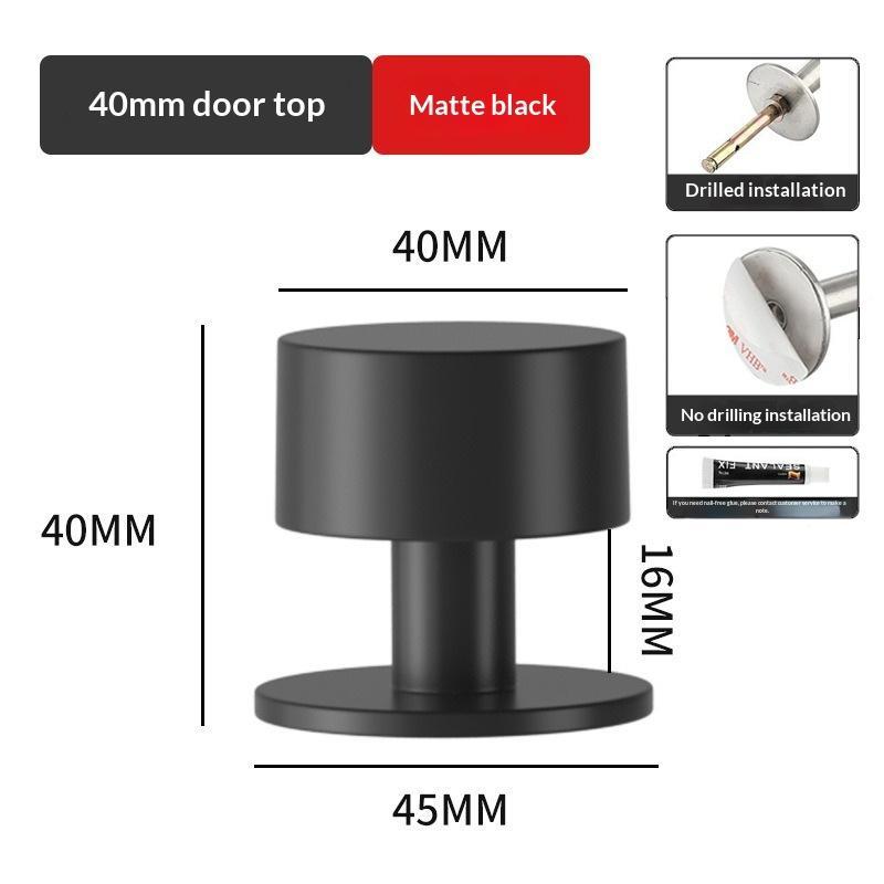 Robuster Edelstahl-Türstopper Weicher Gummipuffer Kein Bohren Rutschfester Türstopper für Schlafzimmer Büro Geschäftsräume