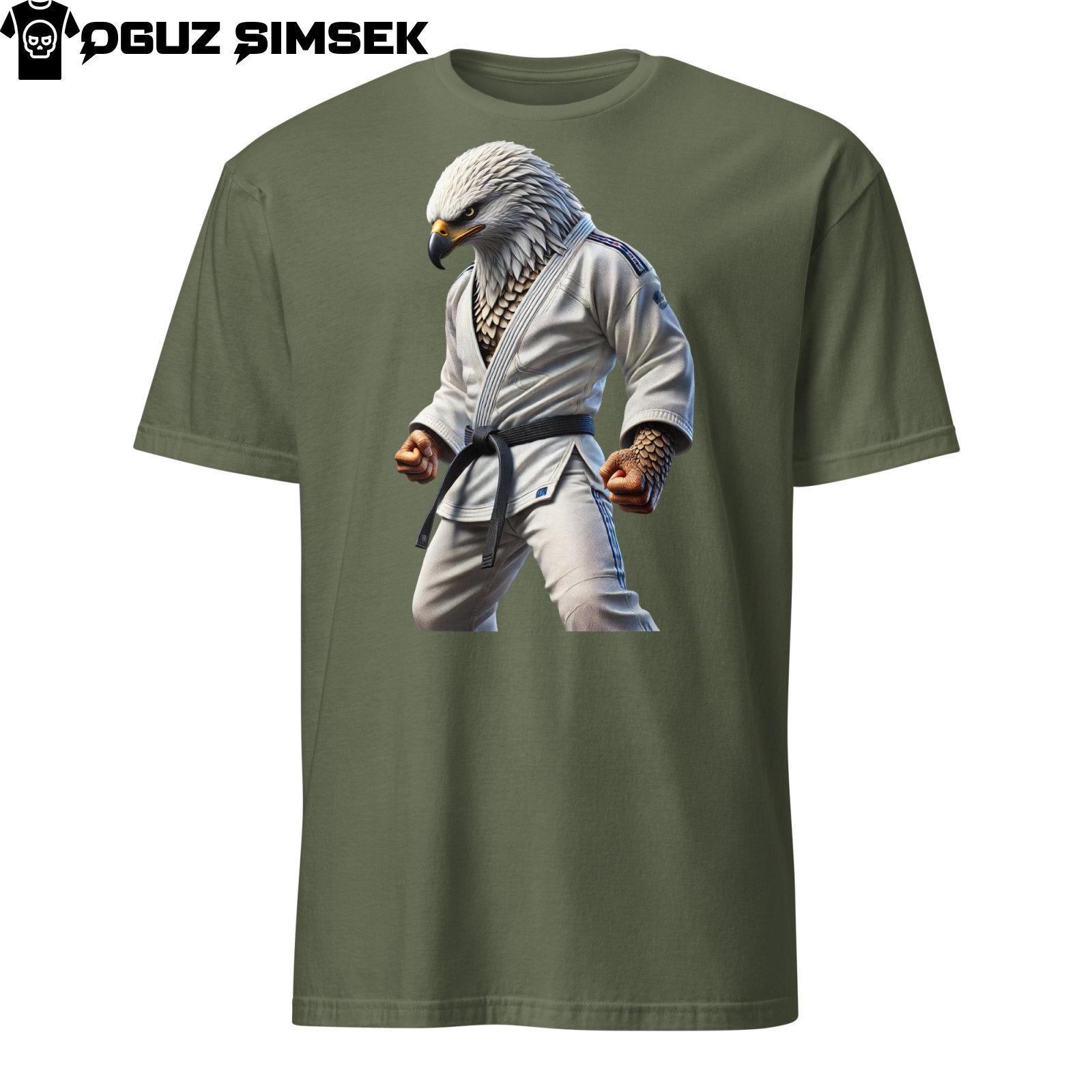 Unisex Eagle Black Belt T-Shirt Mens Womens Tees Top | Softstyle Gildan | Martial Arts Graphic Karate M