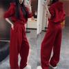 Fashion Women Solid Color Hooded Sweatshirt and Joggers Two Piece Set Casual Comfortable Outfit Autumn Winter