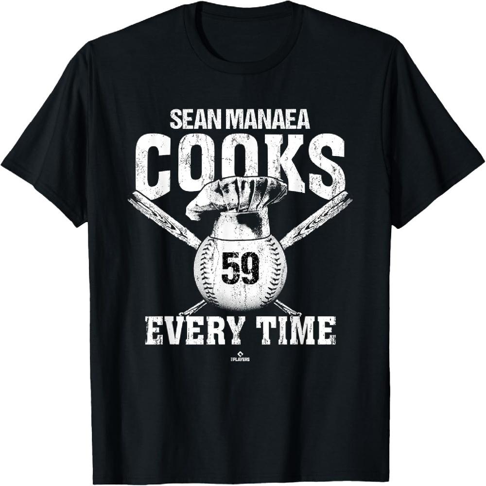 

Cooks Every Time Sean Manaea New York Baseball MLBPA T-Shirt XXXXXL чорний