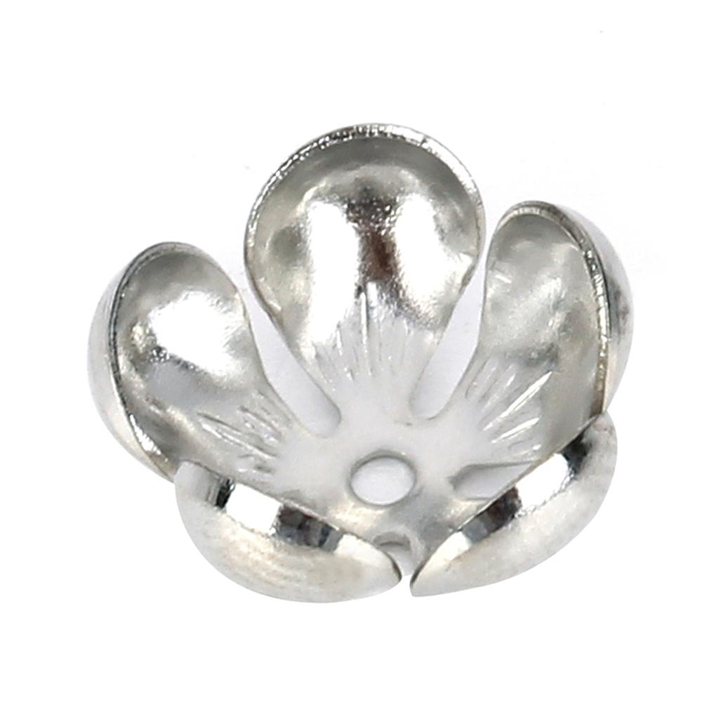 50pcs/Lot Iron Gold Plated Metal Flower Bead Caps for Jewelry Making End Beads Spacers Petal Spacer Beads DIY Bracelet Necklace