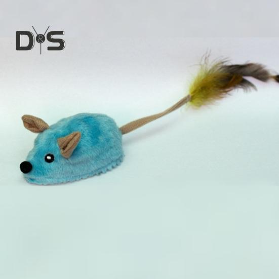 Interactive Mouse Moving Cat Toy Rechargeable Automatic Moving Plush Mice for Indoor Cats Touch Activated Squeaky Toy with Remote Control