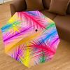 1PC Palm Leaves PatternAutomatic Open/Close Umbrella with Windproof, 8-Rib Sturdy Canopy, Durable Ribs, Fashionable Design, Outdoor Accessory, Fun Pri