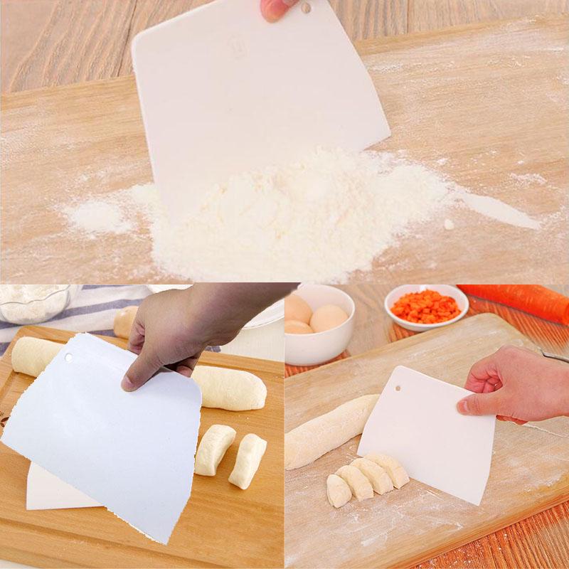 High Quality Sugarcraft Scraper Cake Decor Fondant Icing Smoother Mould Tool Cream Dough Cutting Knife Baking White