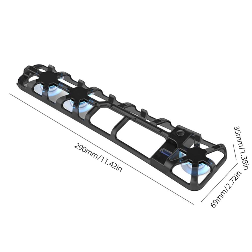 Cooling Fan with LED Light and 3 Fans Efficient Cooling System USB DC 5V Cooling Game Accessories 1100 RPM for Slim Console