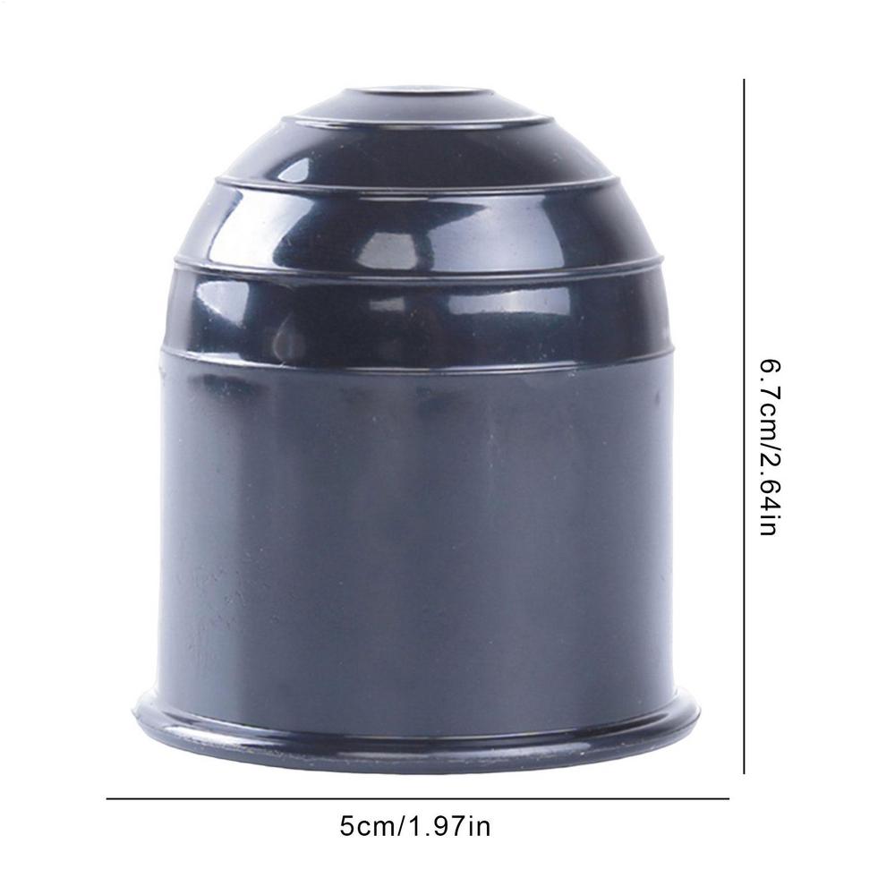 Universal 50mm Trailer Accessories Black Trailer Ball Cover Tow Bar Ball Cover Cap Hitch Protection Car Styling