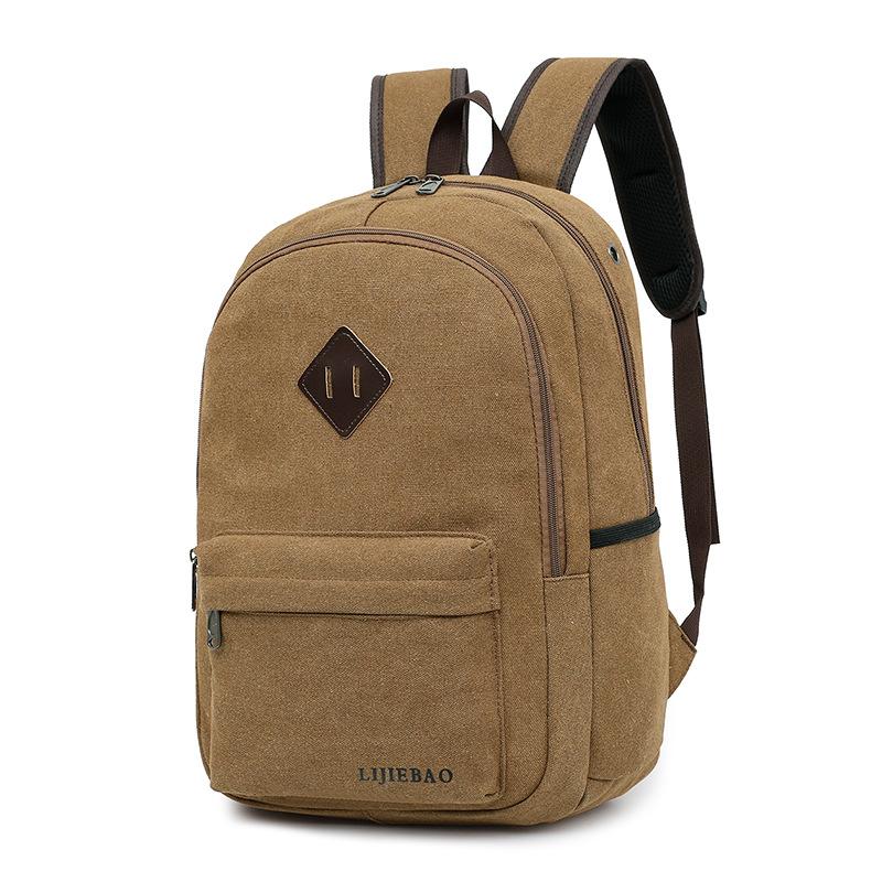 

Backpack Men S School Bag Middle School Student Junior High School Student Lightweight Trendy Men S Backpack Fashion Computer Bag Travel Bag темно-коричневого кольору