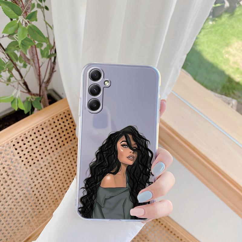 

Мягкий прозрачный силиконовый чехол Cool Girls для Xiaomi Redmi Note 13 Pro 13C Samsung A35 A55 M35 S24 Huawei Honor 200 iPhone Camera Защитный противоударный чехол Samsung Galaxy A50