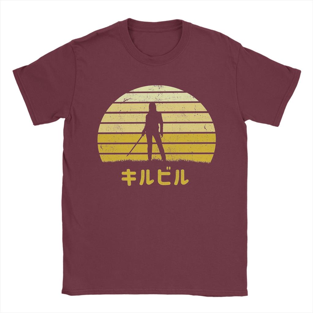 Funny Vaporwave Kill Bill T-Shirts Men Crew Neck Pure Cotton T Shirts  Short Sleeve Tees Original Clothes