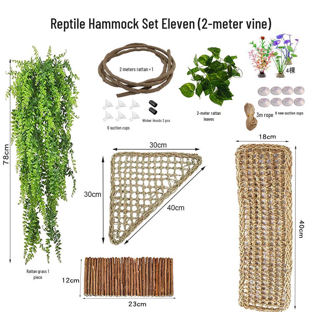 Reptile Habitat Decor: Simulation Vine with Lizard, Chameleon, Snake & Gecko Climbing Features