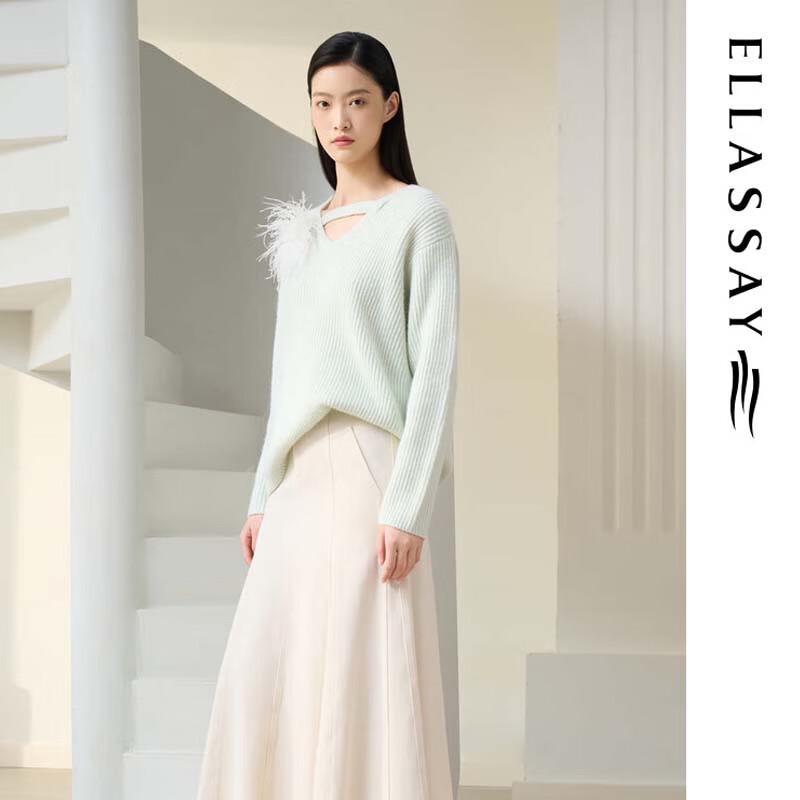 ELLASSAY Women's High-Waisted A-Line Midi Skirt