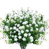 Artificial Camellia Flowers and Eucalyptus Leaves for Outdoor and Garden Decoration