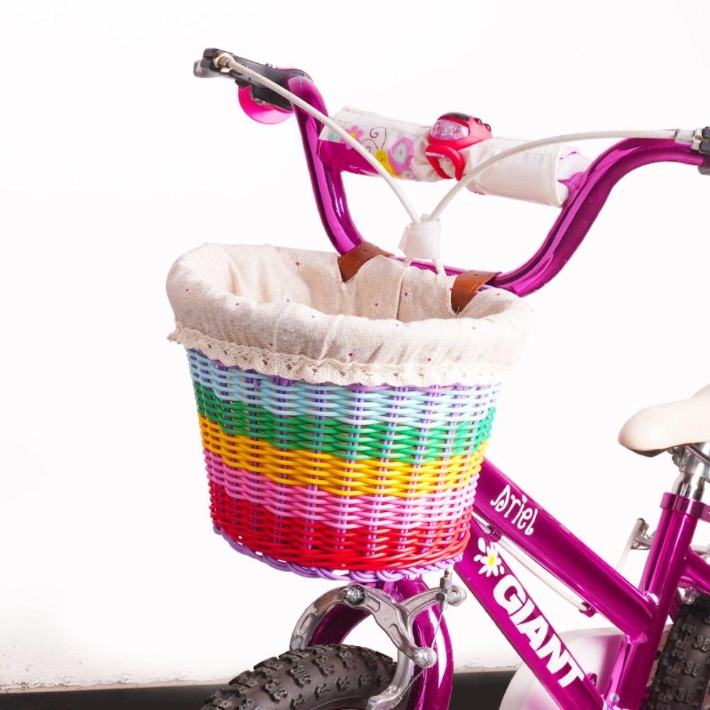 Colorful Bike Woven Baskets Handwoven Tiny Tricycle Baskets Decoration Rattan Storage Basket  Girls