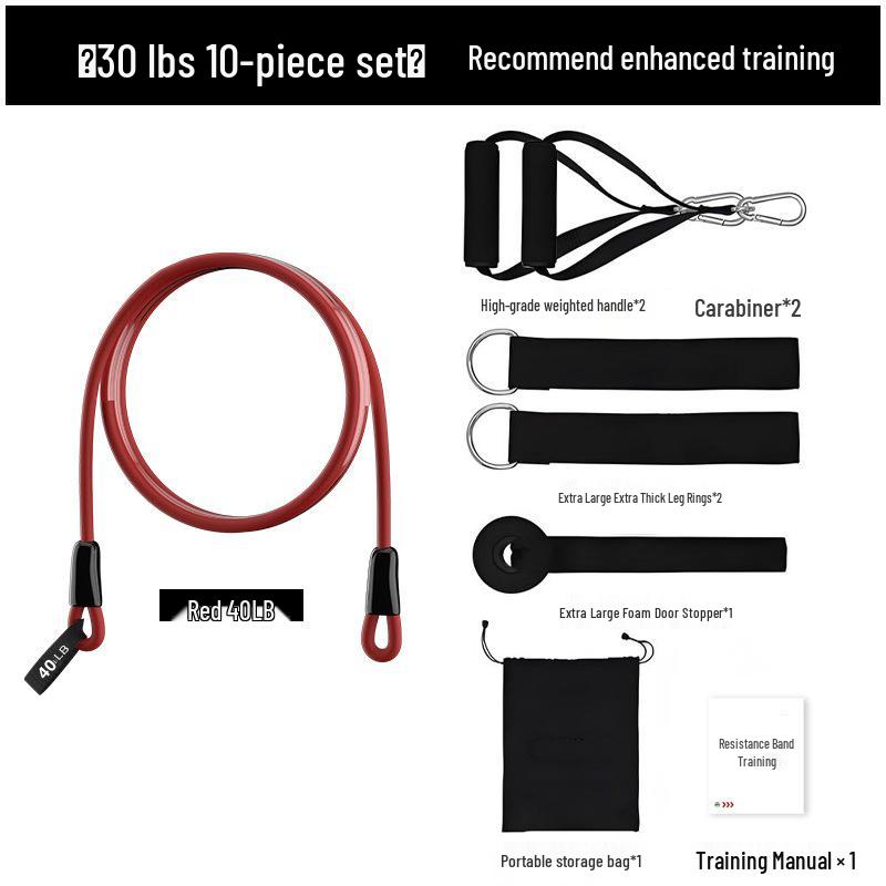 150lb Anti-Break Latex Resistance Bands Set – 11-Piece Multi-Functional Fitness Elastic Bands