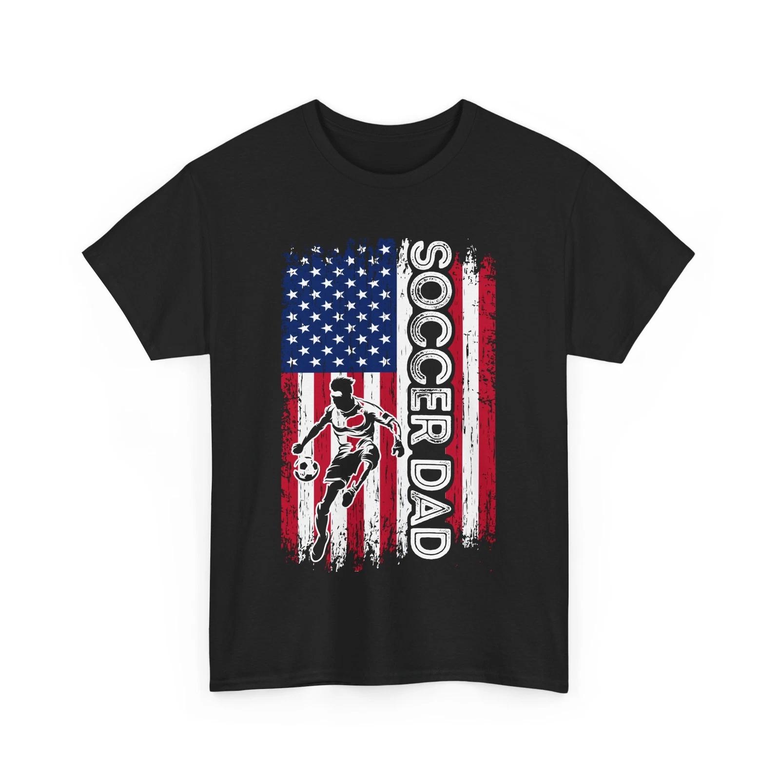 Soccer Dad American Flag Shirt, Soccer Player Shirt, Father s Day Shirt L