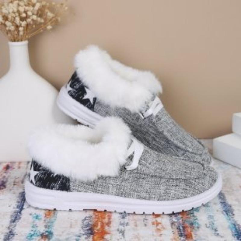 Large size winter new thick-soled wool single shoes women's velvet warm large size cotton shoes women's shoes