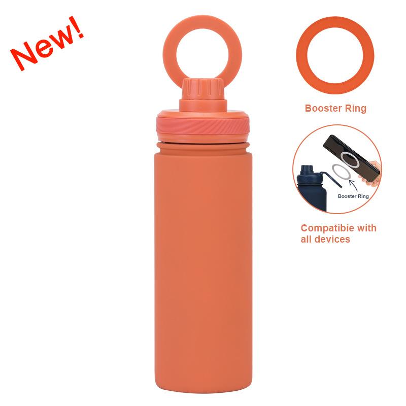 Sportwasserflasche aus Edelstahl, Weithals, tragbar, magnetischer Wasserbecher, Outdoor-Sport-Thermosbecher