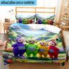 3PCS Tele-tubbies Celebration 3pcs Bedding,Including 3PCS Duvet Cover And 2pcs Pillowcases Perfect for Christmas,Ideal for Bedroom, Dormitory