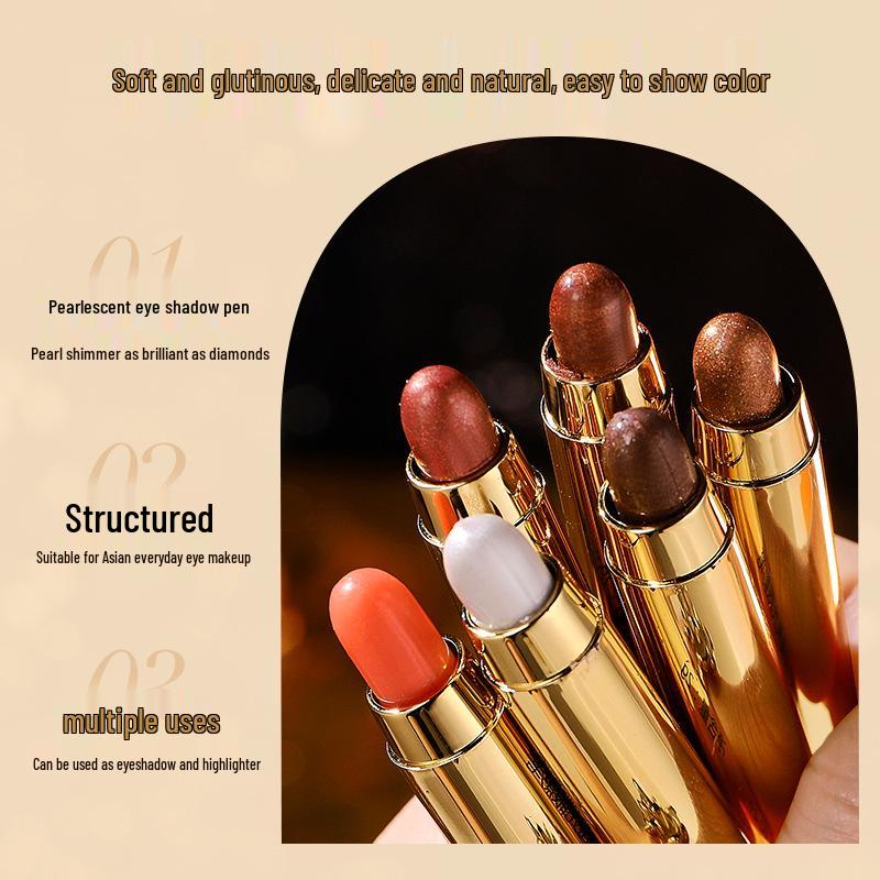 HEYXI Han Yuanyi Smudge-proof Highlighting Eyeshadow Stick - Brightening Under-eye Pen with Fine Shimmer, Double-ended for Easy Eye Makeup