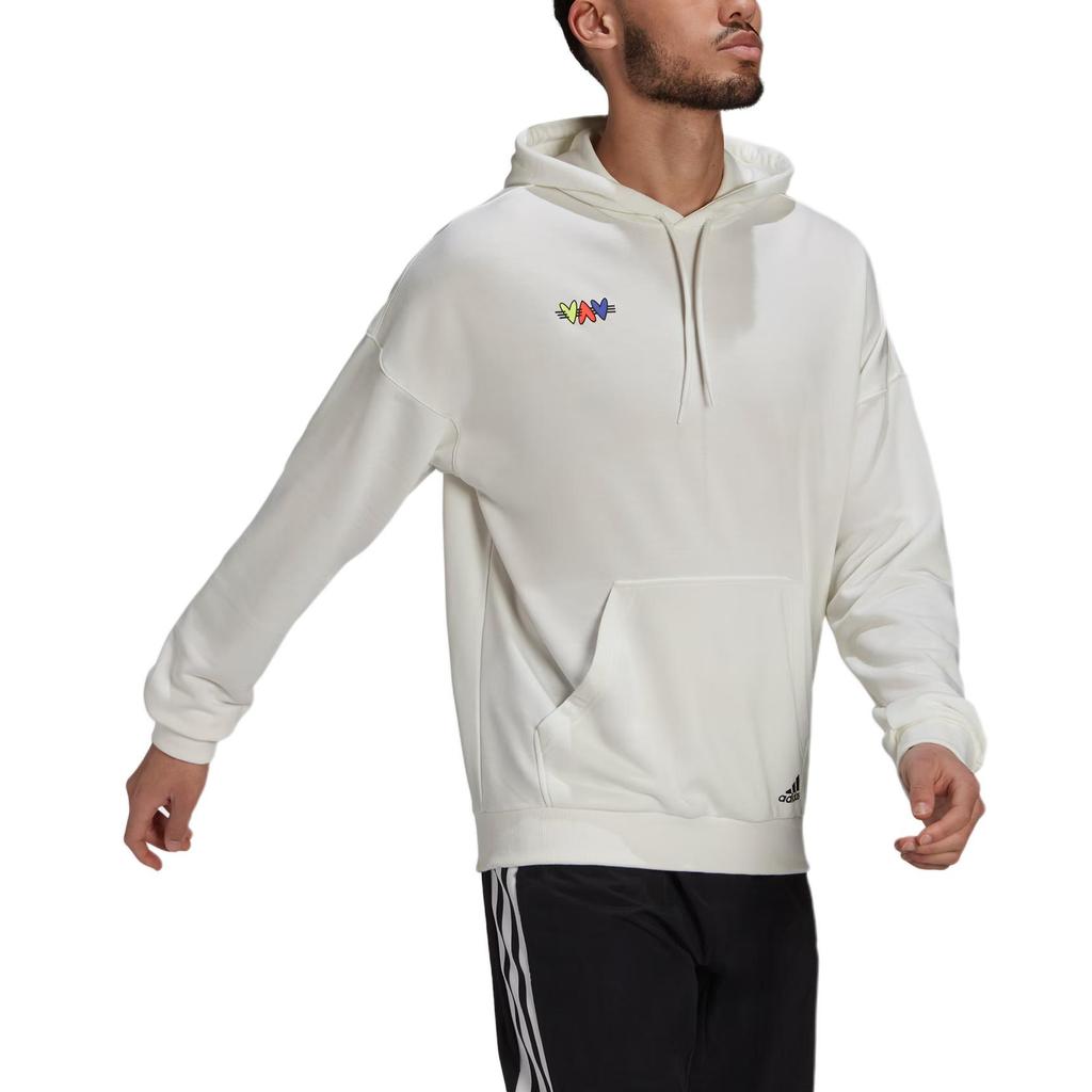 adidas Sweatshirts Men's White Hooded Moderate Regular H61132
