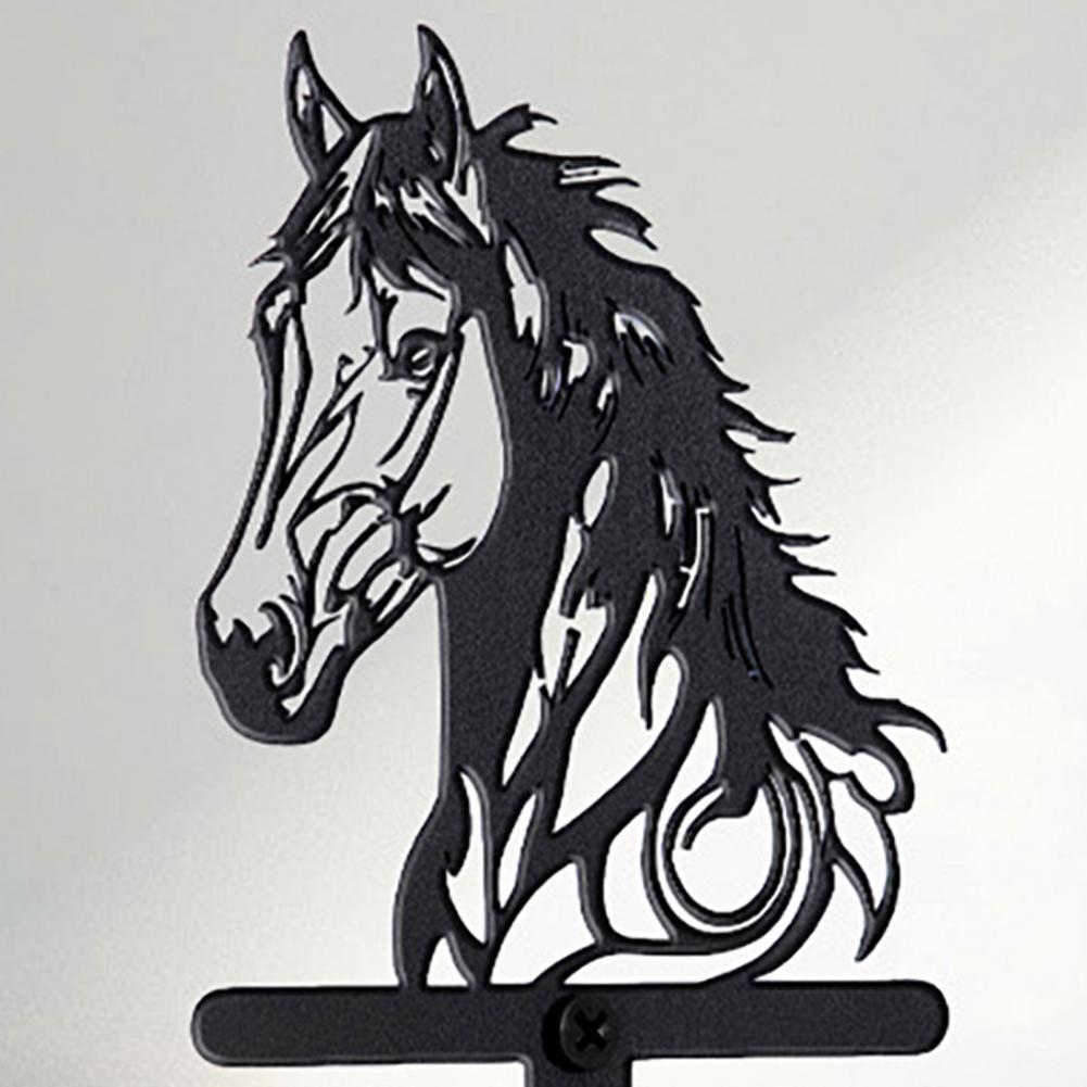 Hat Hook Wall Mount Multi Functional Wall Hanger Horse Silhouette Wall Mounted Iron Hook Black Horse Walls Hooks coats