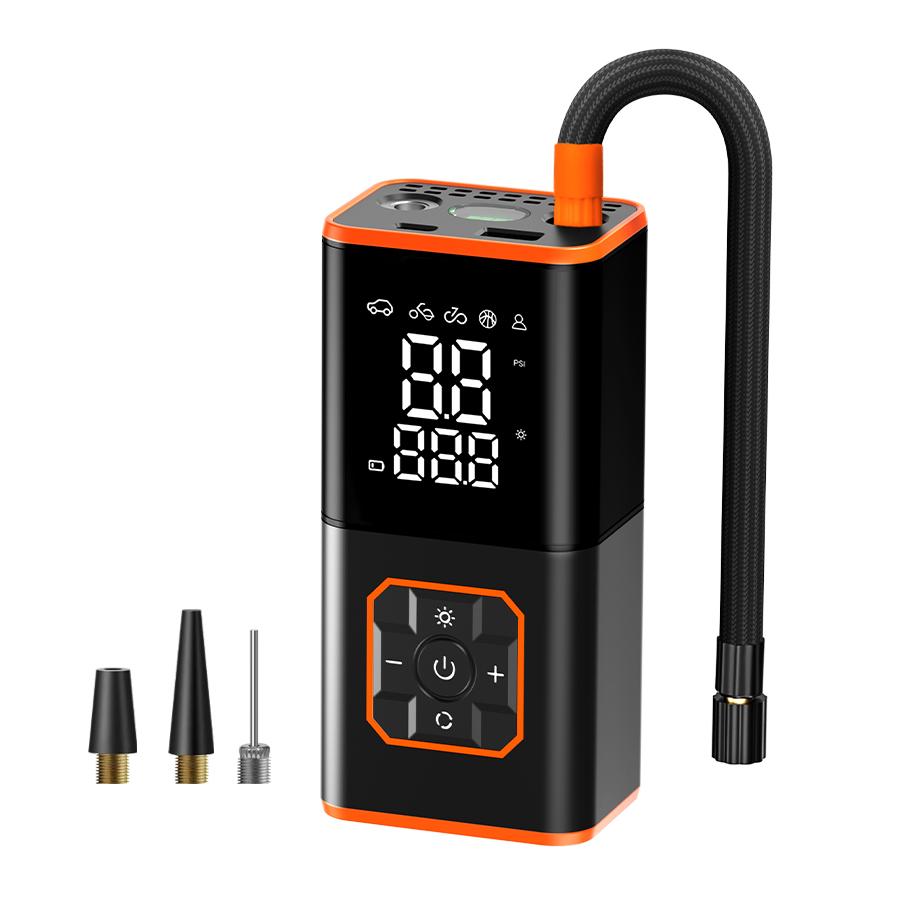 

Digital Display Portable Tire Inzzator, USB Rechargeable Air Compressor for Car Bike Motorcycle Tires, Balls, Inflatable Toys
