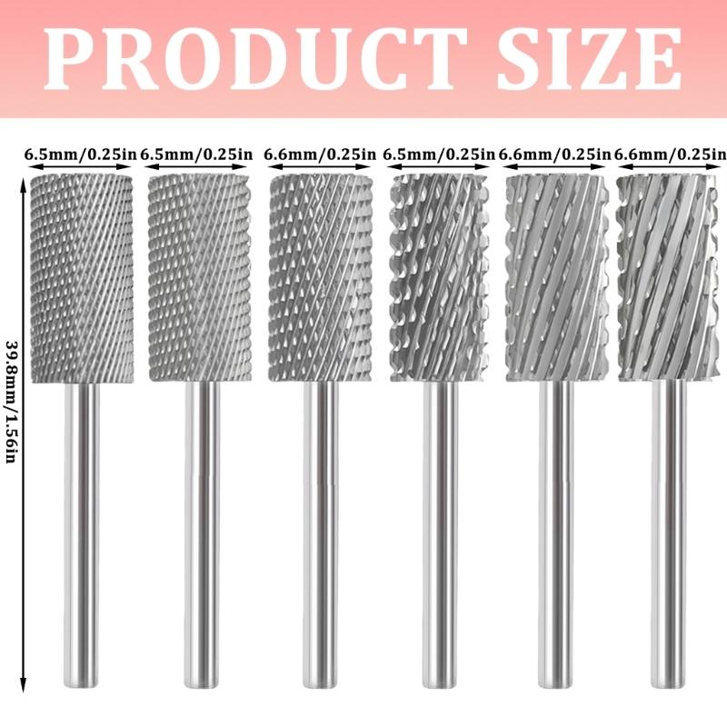 Professional Nail Care Tungsten Carbide Drill Bit for Electric Files Practical Cuticle Remover Manicure Tool