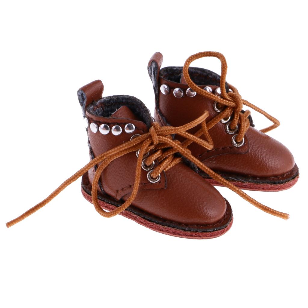 Fashion Floral Sleeveless Dress & PU Leather Boots Shoes for 12'' Doll Costume ACCS