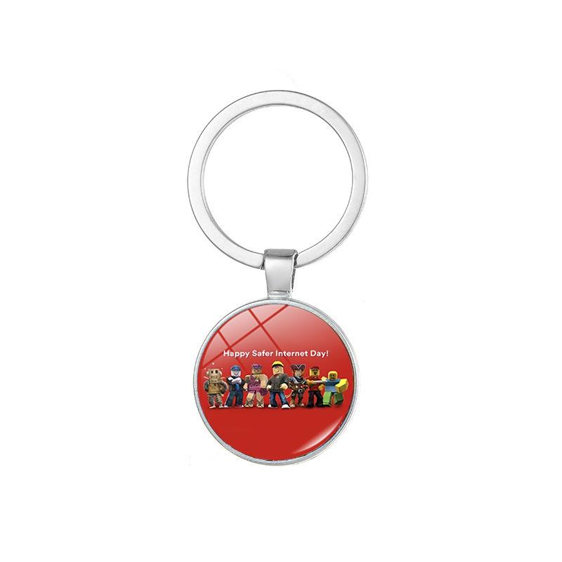 Roblox Game Character Key Ring Glass Dome Key Ring Gamer Accessory For Game Fans Kids Adults Collectible Holiday Gift Premium Quality