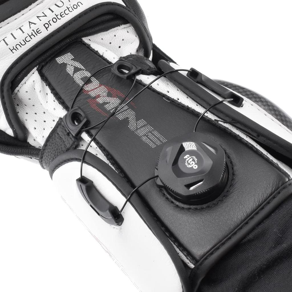 Komine Motorcycle Gloves Dial Fit Racing 3XL GK-253 Gloves, White/Black,