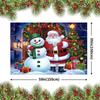 1Pcs Christmas Snowman Santa Tree Decoration Background Winter Backdrop For Photo Studio Photo Booth Party