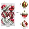 30/6pcs Electroplating Glitter Christmas Balls Color Painting Xmas Tree Hanging Ball Pendants Ornament New Year Party Home Decor