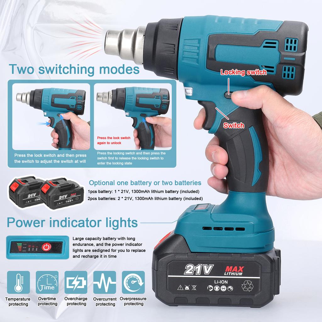 Cordless Handheld Hot Air Heating Machine Lithium Rechargeable Heating Equipment HighTemperature