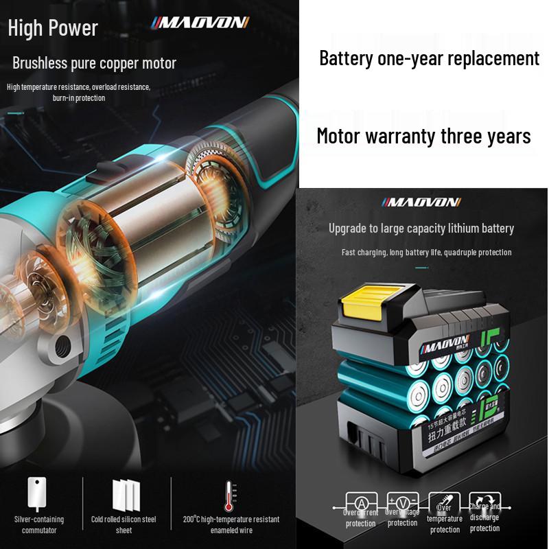 Dayi Cordless Multifunctional Angle Grinder and Polisher (Lithium Battery Powered)