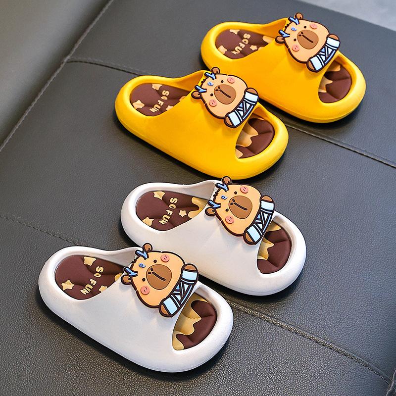 Ao Bing Kapibara Summer Children's Sandals Boys and Girls Non-Slip Soft Sole Bathroom Shower Kids Beach Sandals