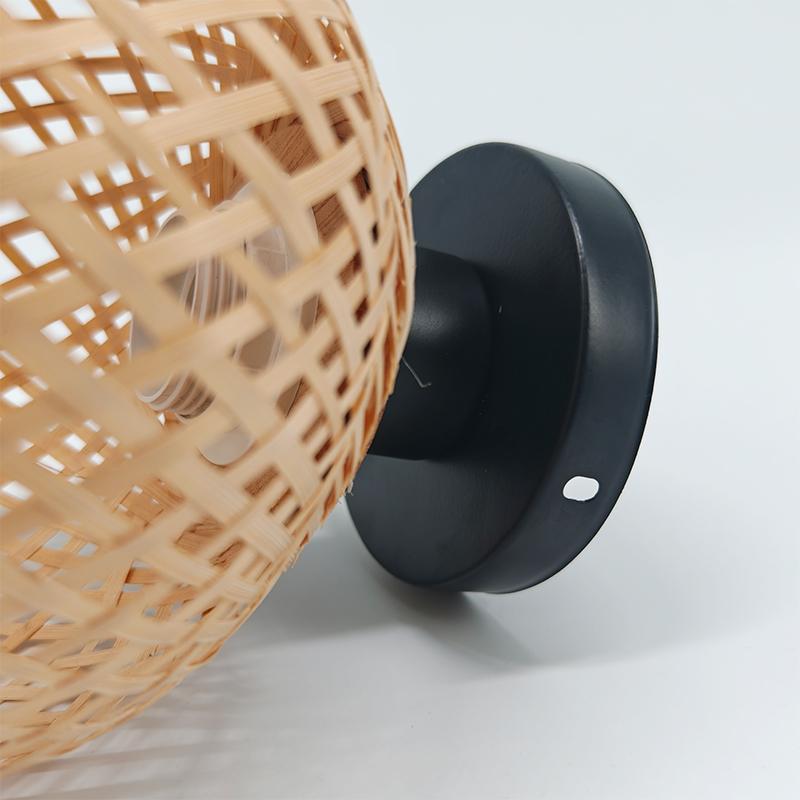 Retro Led Bamboo Woven Ceiling Lamp Corridor Aisle Living Room Ceiling Light E27 Woven Lamps Decorative Fixtures