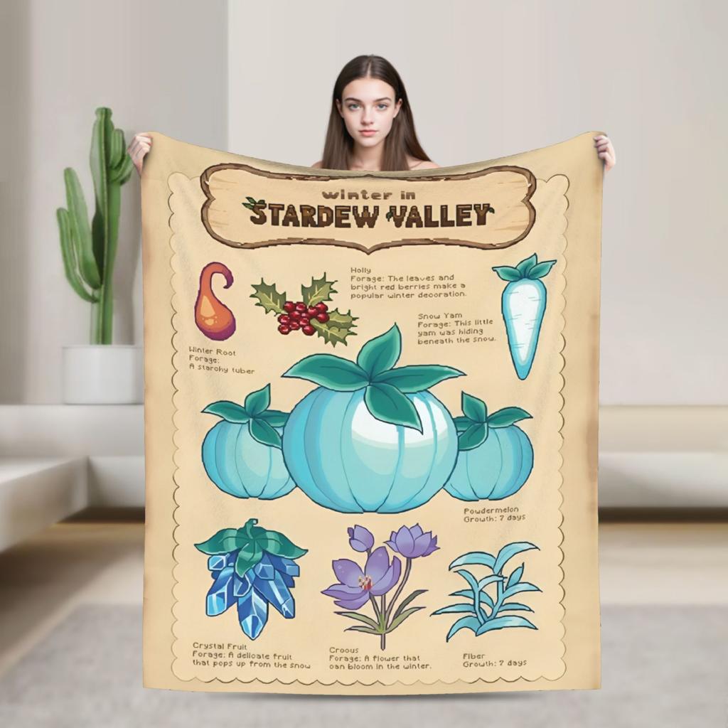 Creature In Stardew Valley Fashion Blankets Cute Jimino Animals Wool Awesome Soft Throw Fashion Blanket Chair Covering Sofa Spring/Autumn Tr