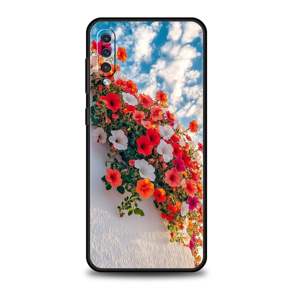 Soft Pale Little Flower Case For Samsung A26 A36 A56 A54 A52 A50 A70 A40 A12 A14 A16 A22 A24 A42 A34 A32 5G A04s A06 5G Cover