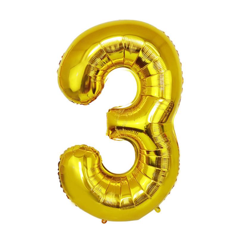 32-Inch Gradient Color Aluminum Foil Number Balloons - US Version
