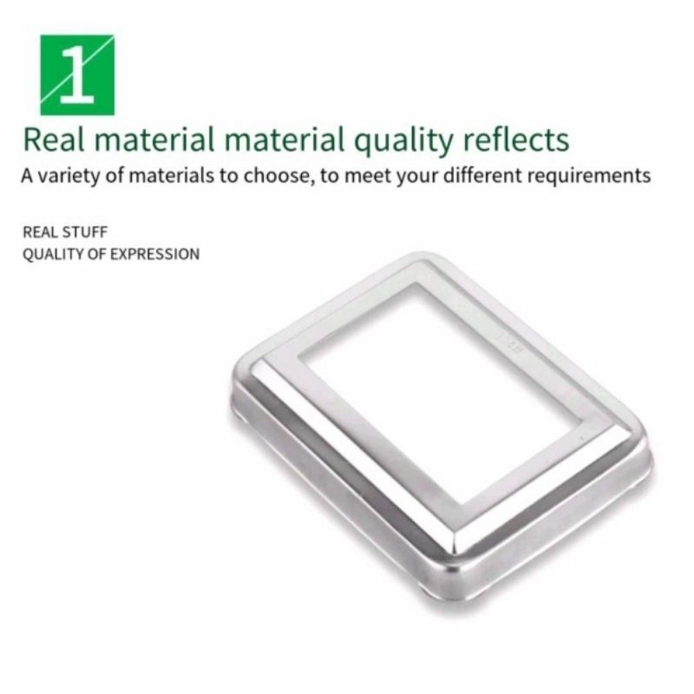 3pcs 304 Stainless Steel Flange Cover Square Guardrail Foot Cover  Staircase Handrail Guardrail
