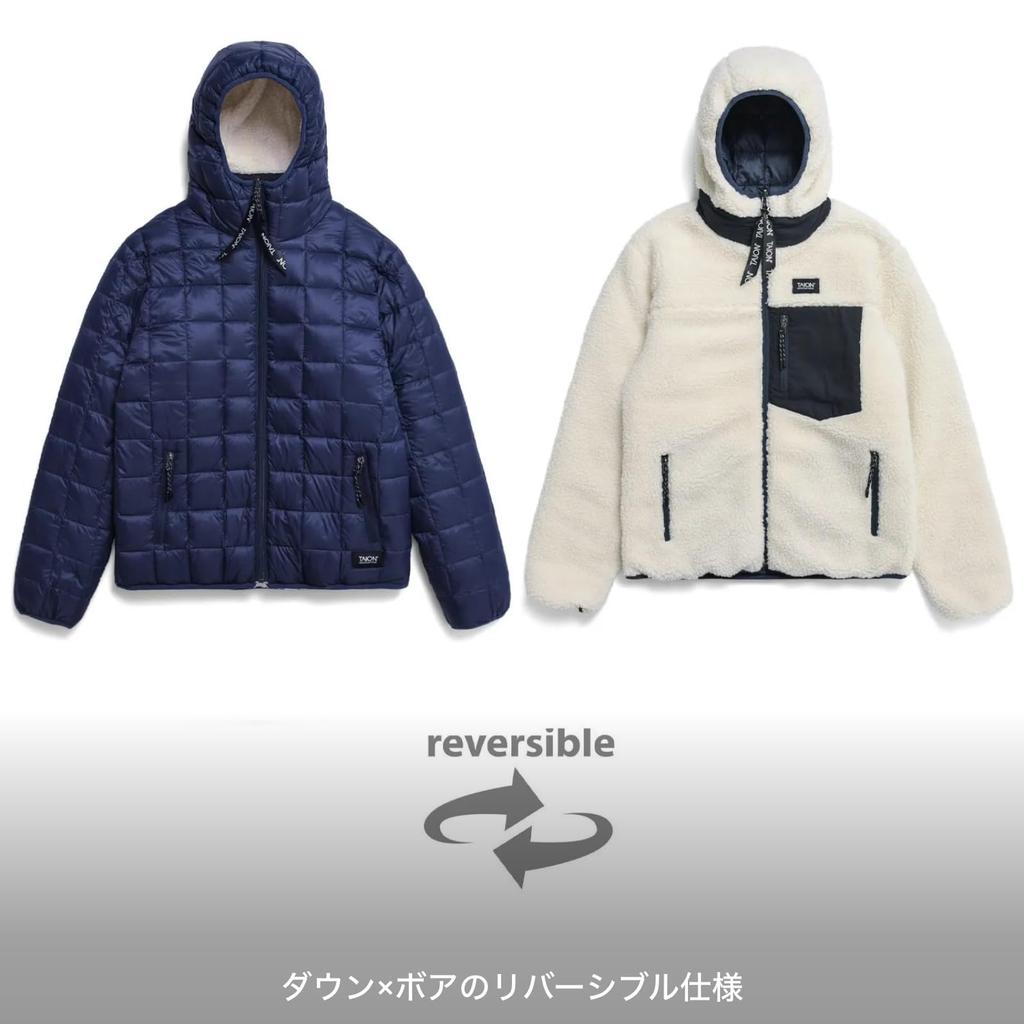 Taion Unisex Mountain Reversible Down and Boa Hoodie R106MB