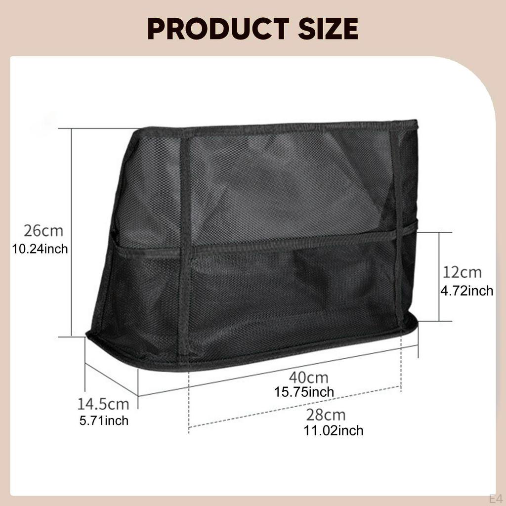 Car Mesh Organizer Between Front Seats Barrier of Backseat Kids Purse Holder Net Pocket