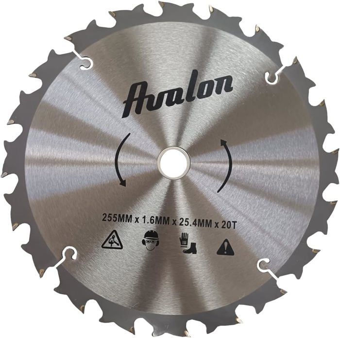 Disque de coupe - Avalon - 20 Dents - 255 mm - Acier haute résistance - Tiges ligneuses