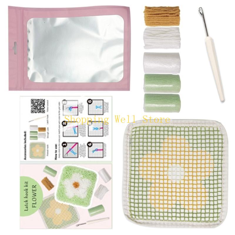 KX4B Knitting Kits for Starter Latched Hook Kits Handmade Making Kits