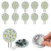 חבילה של 10 נורות LED G4 AC/DC 12V 2W SMD2835 סופר בהירות לתאורת שקע, ארון, פנים קרוואן