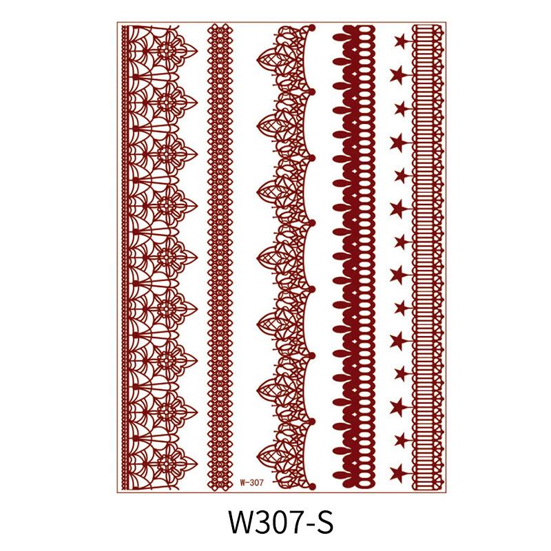 Beauty Sticker Vermilion Lace Tattoo Sticker Waterproof Tattoo Sticker