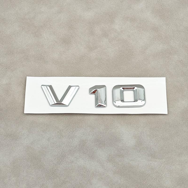 3D ABS Chrome Letters V6 V8 V10 V12 Car Fender Rear Trunk Badge Sticker For W205 W204 W213 W212 W221 Accessories