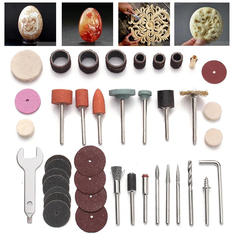 

Набор аксессуаров для вращающегося электроинструмента, 40 шт., для шлифовальной машины с хвостовиком 1/8 дюйма, полировки